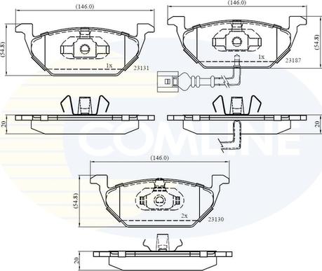 Comline CBP1851 - Kit de plaquettes de frein, frein à disque cwaw.fr