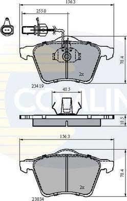 Comline CBP1885 - Kit de plaquettes de frein, frein à disque cwaw.fr