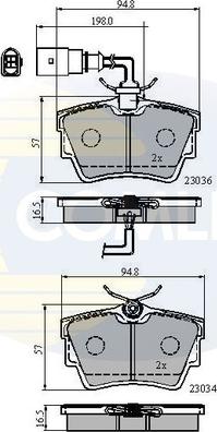 Comline CBP1874 - Kit de plaquettes de frein, frein à disque cwaw.fr