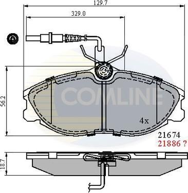 Comline CBP1340 - Kit de plaquettes de frein, frein à disque cwaw.fr