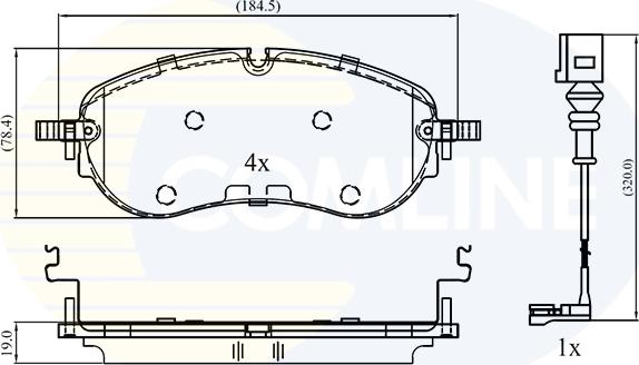 Comline CBP13413 - Kit de plaquettes de frein, frein à disque cwaw.fr