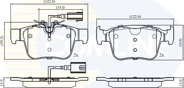 Comline CBP12426 - Kit de plaquettes de frein, frein à disque cwaw.fr