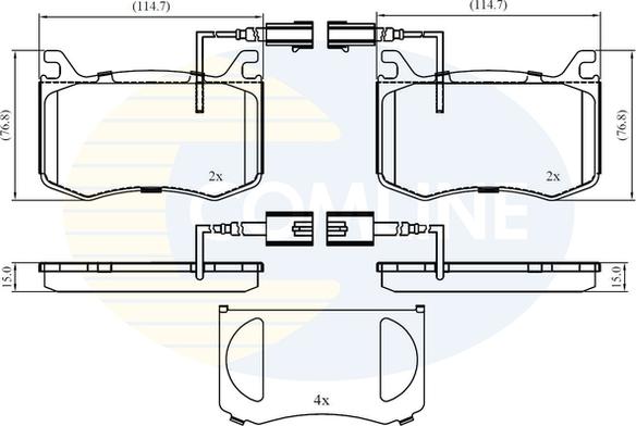 Comline CBP12422 - Kit de plaquettes de frein, frein à disque cwaw.fr