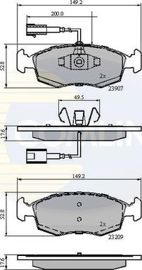 Comline CBP12044 - Kit de plaquettes de frein, frein à disque cwaw.fr