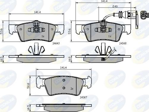 Comline CBP12015 - Kit de plaquettes de frein, frein à disque cwaw.fr