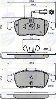 Comline CBP12028 - Kit de plaquettes de frein, frein à disque cwaw.fr