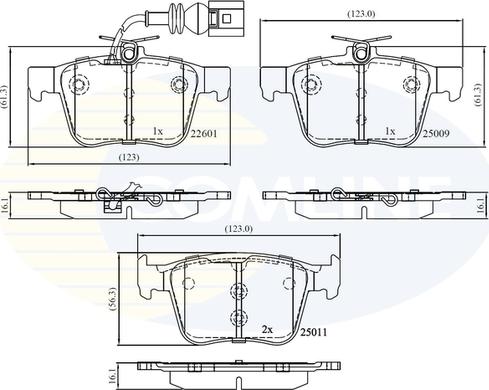 Comline CBP12157 - Kit de plaquettes de frein, frein à disque cwaw.fr