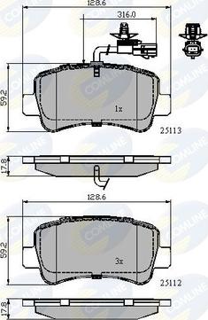 Comline CBP12105 - Kit de plaquettes de frein, frein à disque cwaw.fr