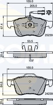 Comline CBP12118 - Kit de plaquettes de frein, frein à disque cwaw.fr