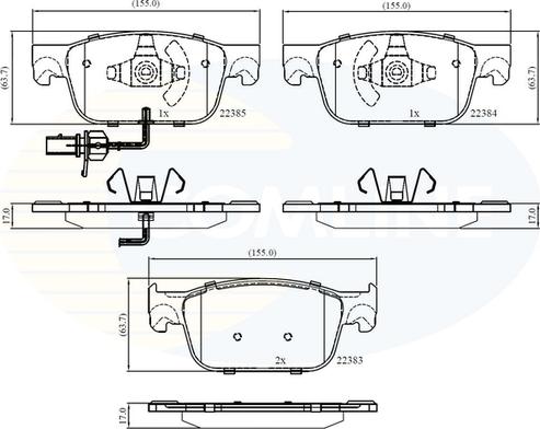 Comline CBP12352 - Kit de plaquettes de frein, frein à disque cwaw.fr