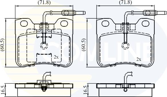 Comline CBP1231 - Kit de plaquettes de frein, frein à disque cwaw.fr