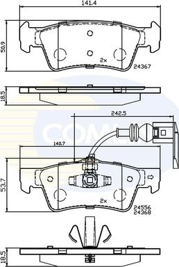 Comline CBP12244 - Kit de plaquettes de frein, frein à disque cwaw.fr