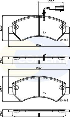 Comline CBP12247 - Kit de plaquettes de frein, frein à disque cwaw.fr