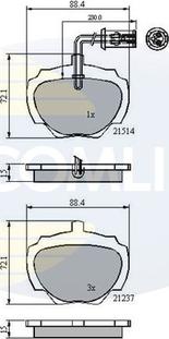 Comline CBP1224 - Kit de plaquettes de frein, frein à disque cwaw.fr