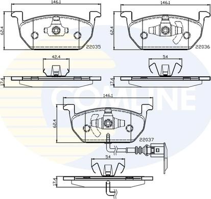 Comline CBP12224 - Kit de plaquettes de frein, frein à disque cwaw.fr