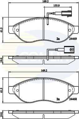 Comline CBP12227 - Kit de plaquettes de frein, frein à disque cwaw.fr