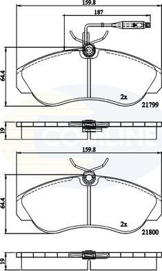 Comline CBP1275 - Kit de plaquettes de frein, frein à disque cwaw.fr