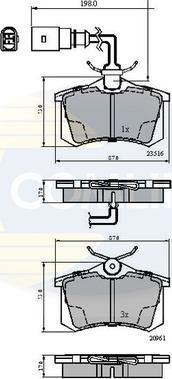 Comline CBP1797 - Kit de plaquettes de frein, frein à disque cwaw.fr