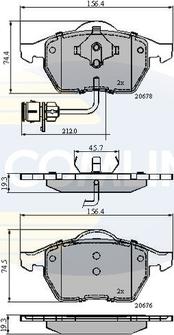 Comline CBP1715 - Kit de plaquettes de frein, frein à disque cwaw.fr