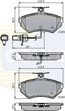 Comline CBP1736 - Kit de plaquettes de frein, frein à disque cwaw.fr