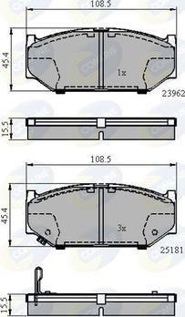 Comline CBP3998 - Kit de plaquettes de frein, frein à disque cwaw.fr