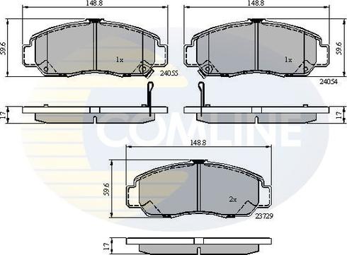 Comline CBP3949 - Kit de plaquettes de frein, frein à disque cwaw.fr