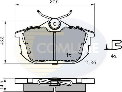 Comline CBP3945 - Kit de plaquettes de frein, frein à disque cwaw.fr