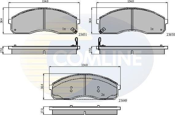 Comline CBP3968 - Kit de plaquettes de frein, frein à disque cwaw.fr