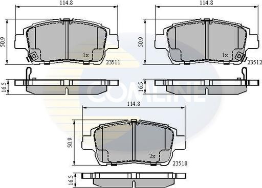 Comline CBP3901 - Kit de plaquettes de frein, frein à disque cwaw.fr