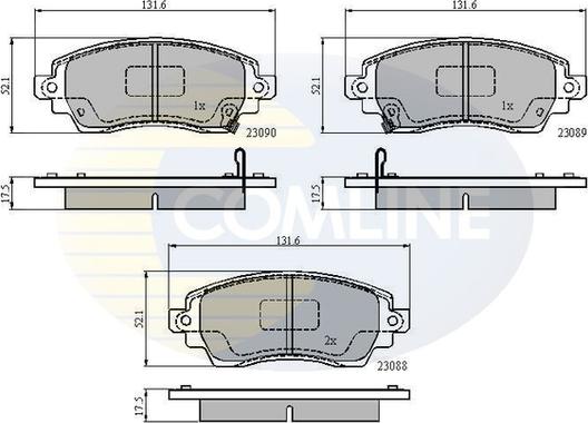 Comline CBP3908 - Kit de plaquettes de frein, frein à disque cwaw.fr