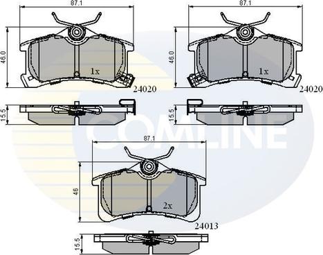 Comline CBP3903 - Kit de plaquettes de frein, frein à disque cwaw.fr