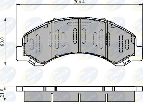 Comline CBP3919 - Kit de plaquettes de frein, frein à disque cwaw.fr