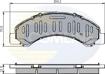 Comline CBP3918 - Kit de plaquettes de frein, frein à disque cwaw.fr