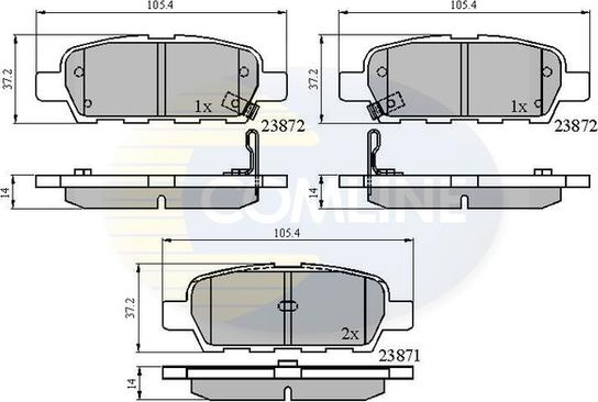 Comline CBP3912 - Kit de plaquettes de frein, frein à disque cwaw.fr