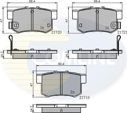 Comline CBP3445 - Kit de plaquettes de frein, frein à disque cwaw.fr