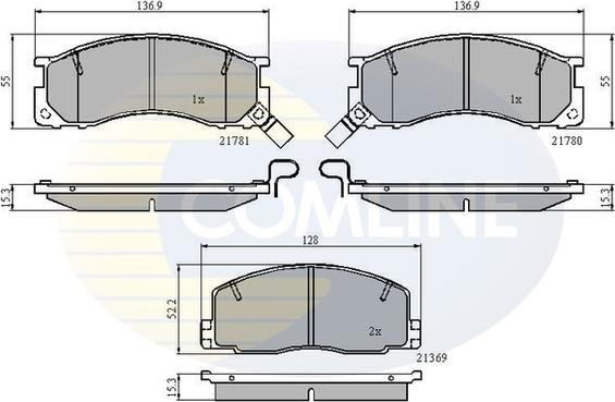 Comline CBP3441 - Kit de plaquettes de frein, frein à disque cwaw.fr