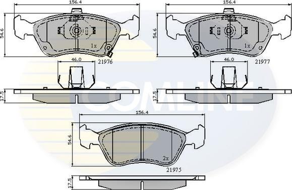 Comline CBP3450 - Kit de plaquettes de frein, frein à disque cwaw.fr