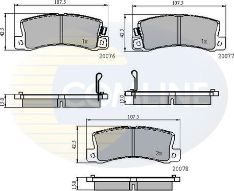 Comline CBP3458 - Kit de plaquettes de frein, frein à disque cwaw.fr