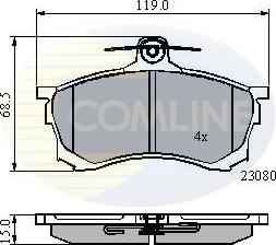 Comline CBP3452 - Kit de plaquettes de frein, frein à disque cwaw.fr