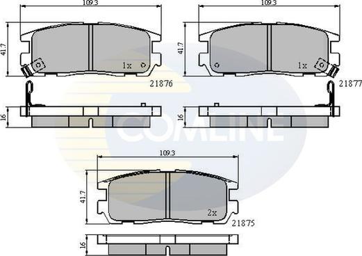 Comline CBP3461 - Kit de plaquettes de frein, frein à disque cwaw.fr