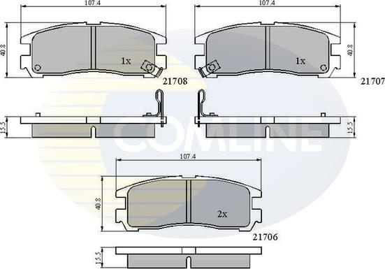 Comline CBP3468 - Kit de plaquettes de frein, frein à disque cwaw.fr