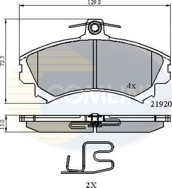 Comline CBP3462 - Kit de plaquettes de frein, frein à disque cwaw.fr