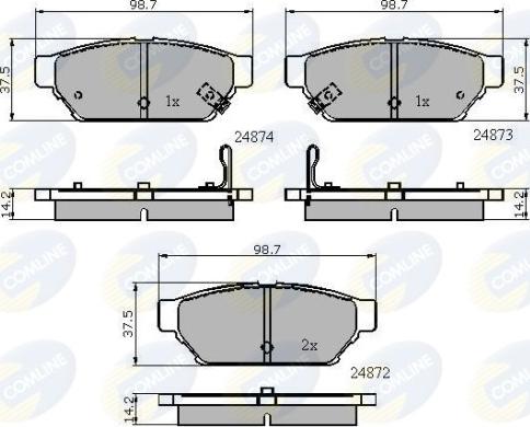 Comline CBP3405 - Kit de plaquettes de frein, frein à disque cwaw.fr