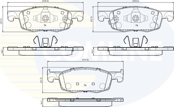 Comline CBP34024 - Kit de plaquettes de frein, frein à disque cwaw.fr