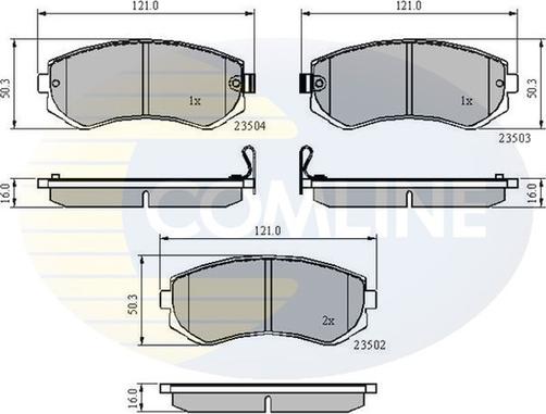 Comline CBP3484 - Kit de plaquettes de frein, frein à disque cwaw.fr