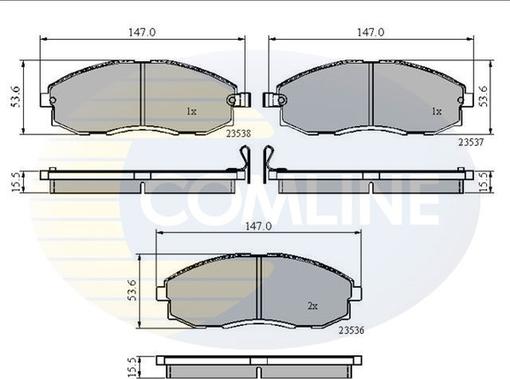 Comline CBP3481 - Kit de plaquettes de frein, frein à disque cwaw.fr