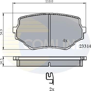 Comline CBP3475 - Kit de plaquettes de frein, frein à disque cwaw.fr