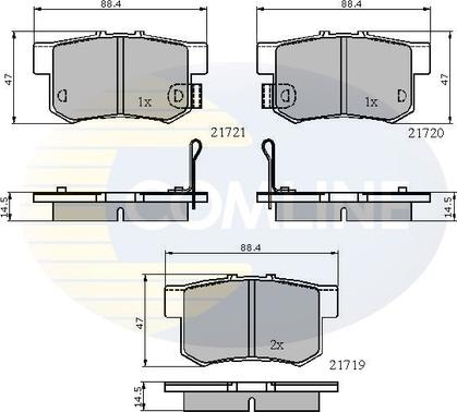 Comline CBP3471 - Kit de plaquettes de frein, frein à disque cwaw.fr