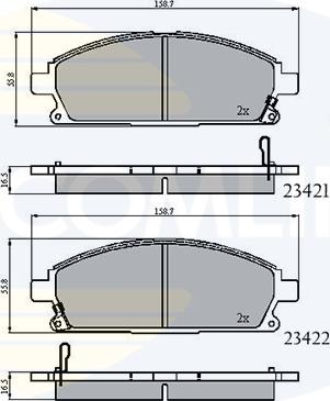 Comline CBP3591 - Kit de plaquettes de frein, frein à disque cwaw.fr