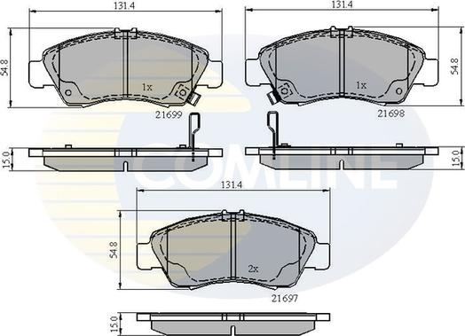 Comline CBP3556 - Kit de plaquettes de frein, frein à disque cwaw.fr